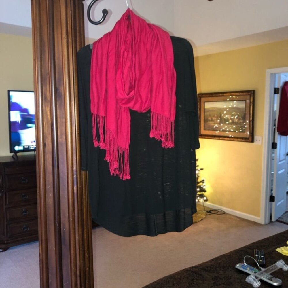 Red Fringe Scarf
